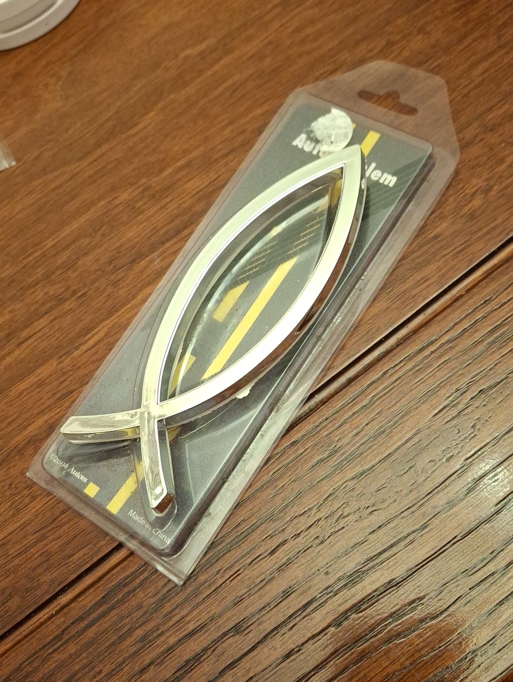 Chrome Christian Ichthys Fish Emblem Badge for Car Boat or Any Where- Silver New